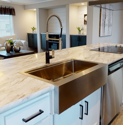 Black & Nickel Faucet – Farmhouse With Apron