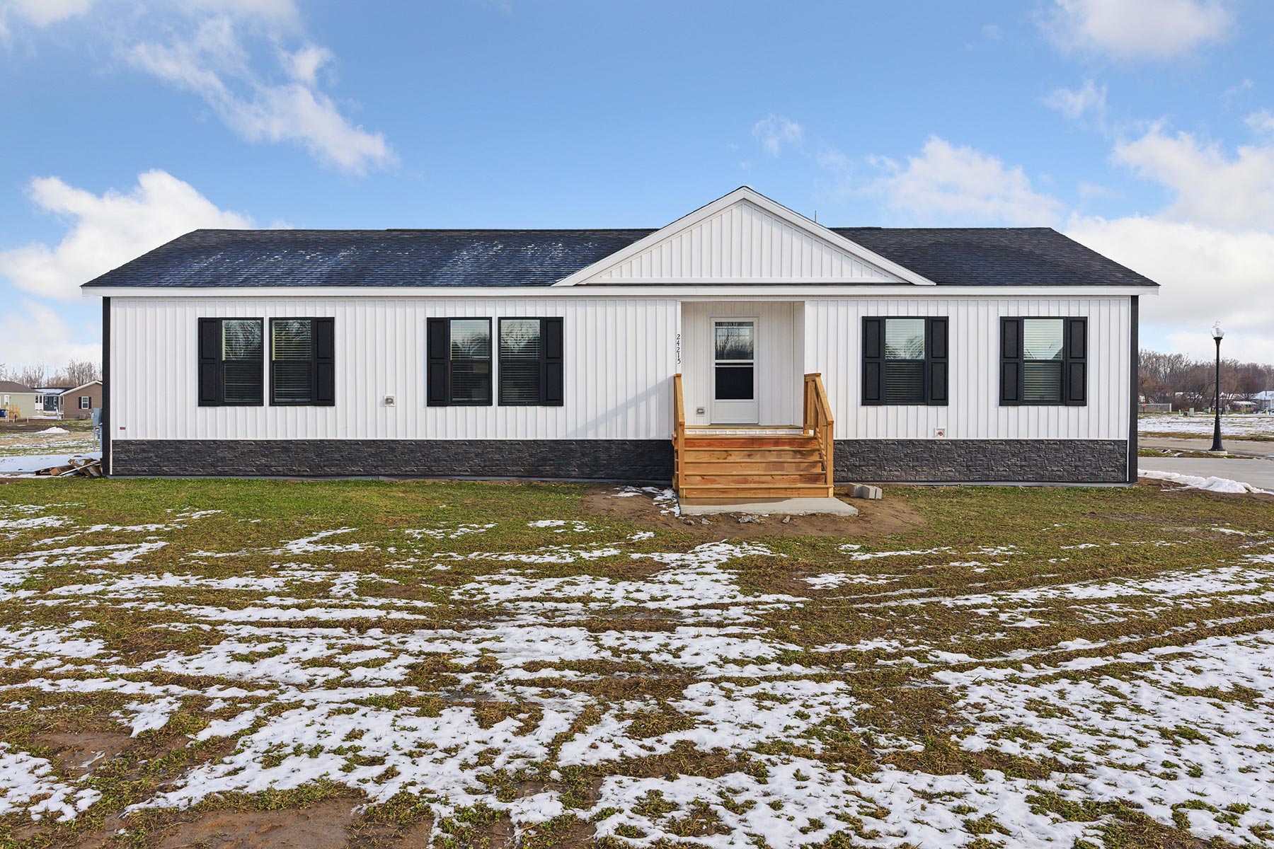 Full Board & Batten – Black Windows