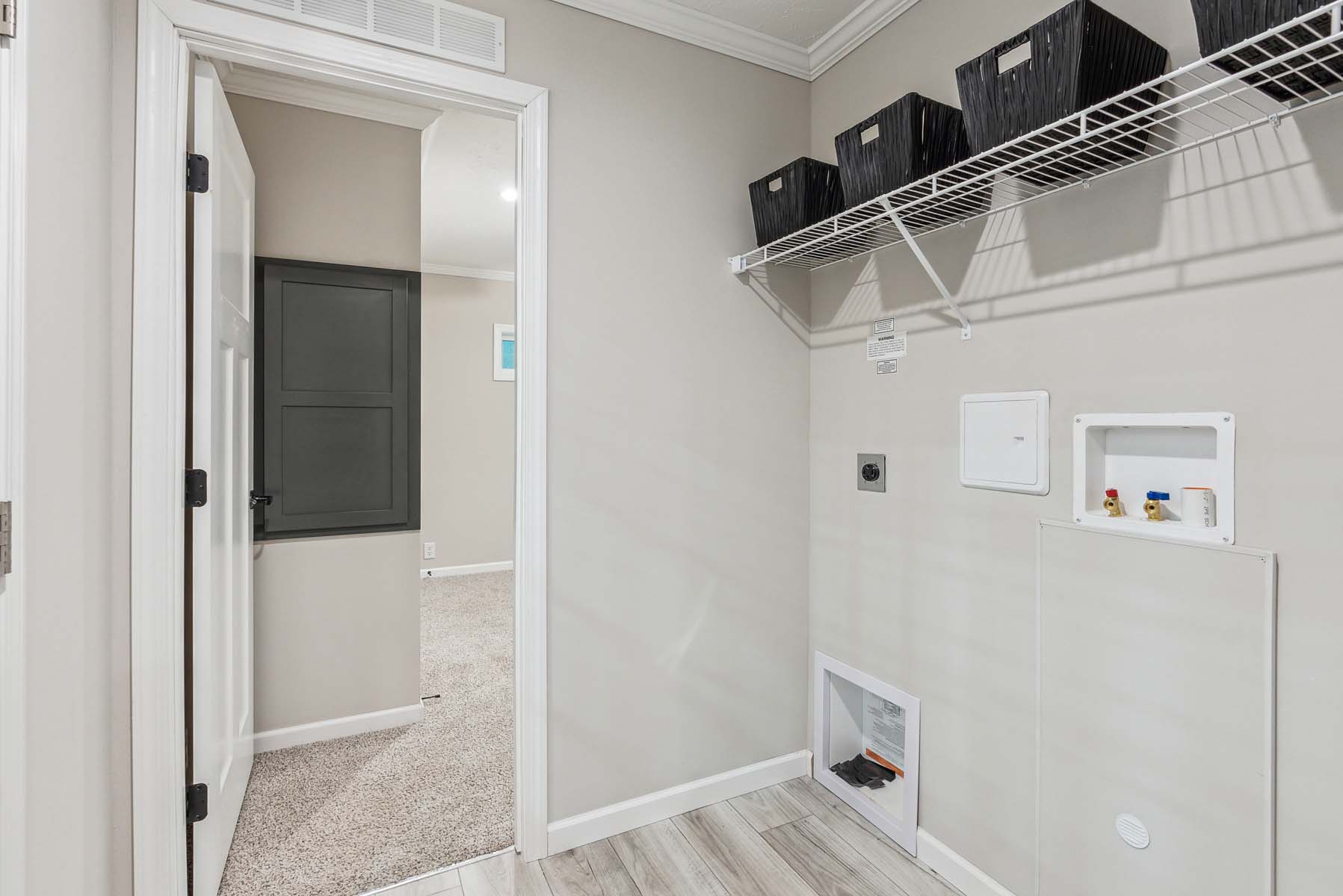 Wire Shelf At Washer-Dryer